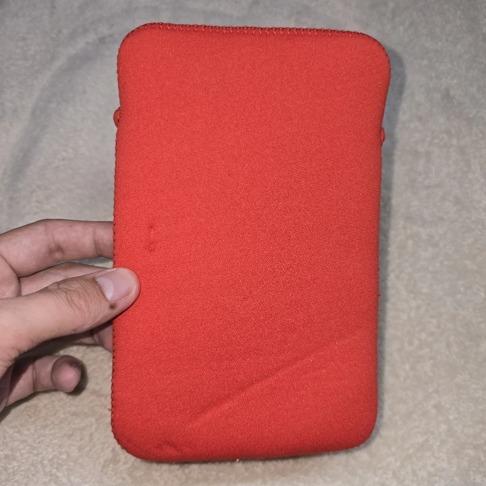 Verso Neoprene Red with Turquoise Lining E-Reader Hoodie
